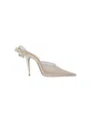 Magda Butrym Crystal Heel Mule Cream In Neutrals