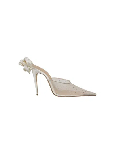 Magda Butrym Crystal Heel Mule Cream In Neutrals