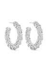 Magda Butrym Crystal Hoop Earrings In 银色