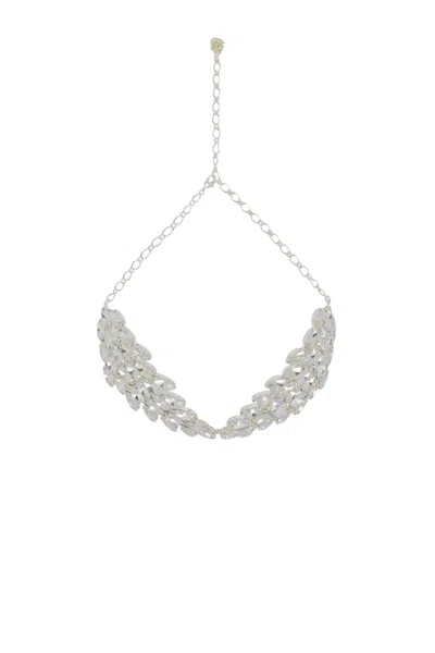 Magda Butrym Crystal Marquise Choker In Metallic