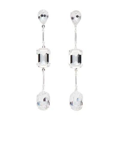 Magda Butrym Crystal Pendant Earrings In Silver