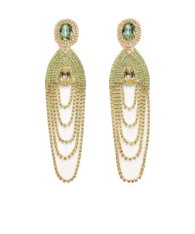 Magda Butrym Crystal Ring Earrings In Yellow