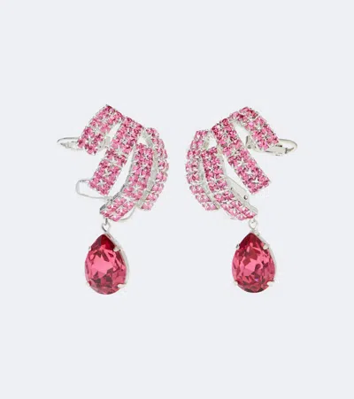 Magda Butrym Crystal-embellished Drop Earrings In Pink