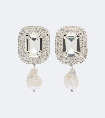 Magda Butrym Crystal-embellished Drop Earrings In Silver
