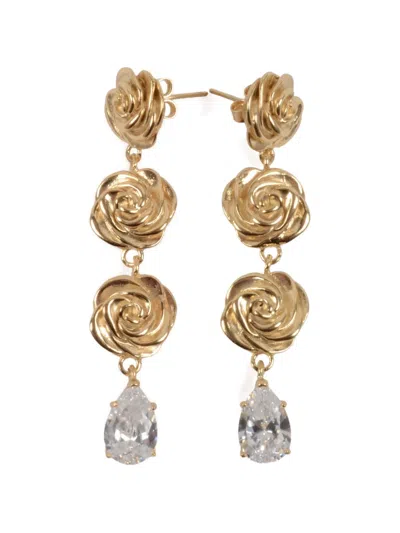 Magda Butrym Crystal-embellished Earrings In Gold
