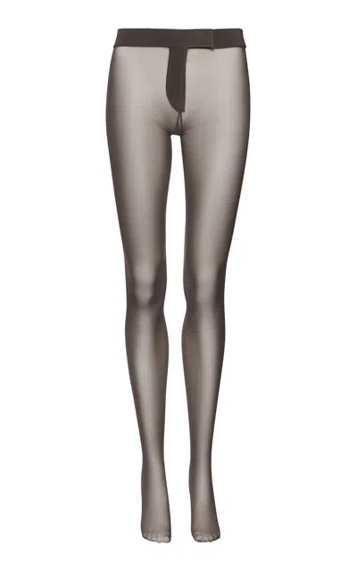 Magda Butrym Cupro Jersey Trouser Tights In Brown
