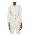 Magda Butrym Gray Classic Denim Jacket In White