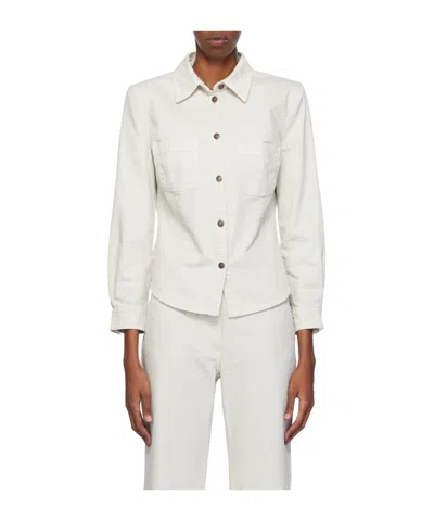 MAGDA BUTRYM CURVED HEM DENIM SHIRT