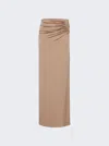 Magda Butrym Ruched Cutout Maxi Skirt In Beige