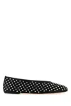 Magda Butrym Black Satin Ballerinas In Black