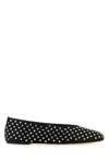 Magda Butrym Black Satin Ballerinas In Black