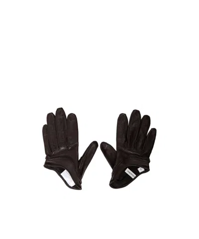Magda Butrym Dark Brown Leather Gloves