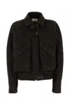 Magda Butrym Bomberjacke Aus Wildleder In Brown