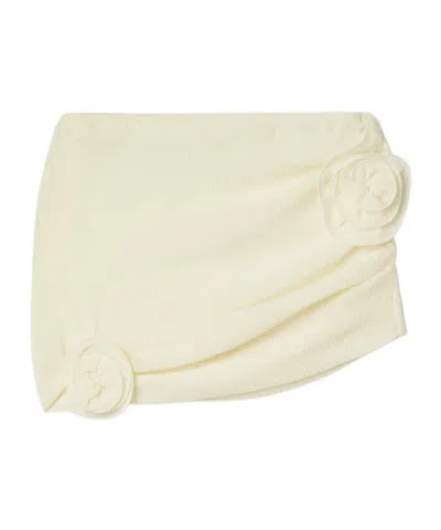 MAGDA BUTRYM MAGDA BUTRYM FLORAL DETAILED CREPE MINI SKIRT