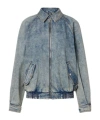 Magda Butrym Denim Blouson Jacket In Gray