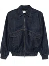 Magda Butrym Zip-up Denim Bomber Jacket In 蓝色