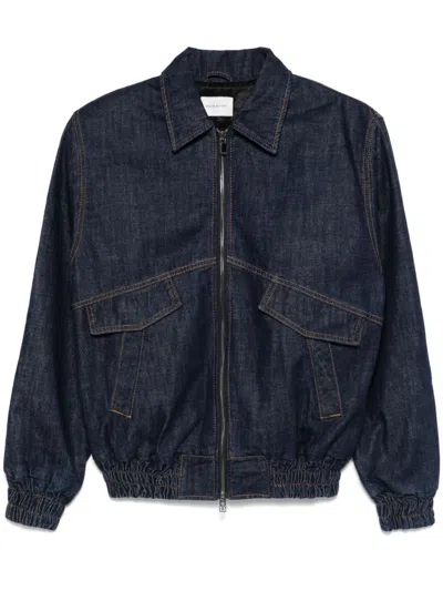 Magda Butrym Denim Bomber Jacket In 蓝色