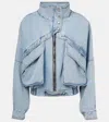 Magda Butrym Vintage Denim Bomber Jacket Light Blue In Blue