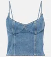 Magda Butrym Denim Top In Blue
