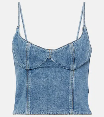 Magda Butrym Denim Bustier In Blue