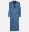 Magda Butrym Denim Coat In Blue