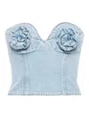 Magda Butrym Denim Corset In Azul