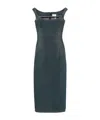 Magda Butrym Square-neck Denim Dress In Green