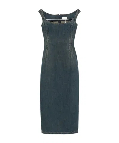 Magda Butrym Denim Dress In Green