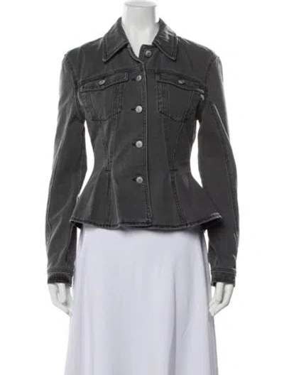 Pre-owned Magda Butrym Denim Jacket In Black