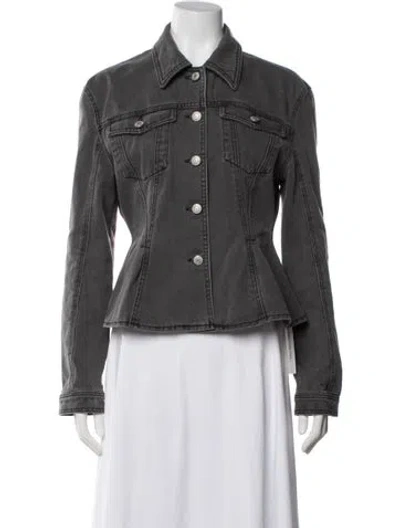 Pre-owned Magda Butrym Denim Jacket In Gray