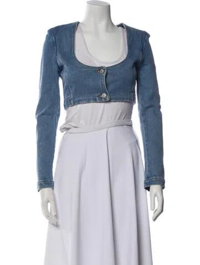Pre-owned Magda Butrym Denim Jacket W/ Tags In Blue