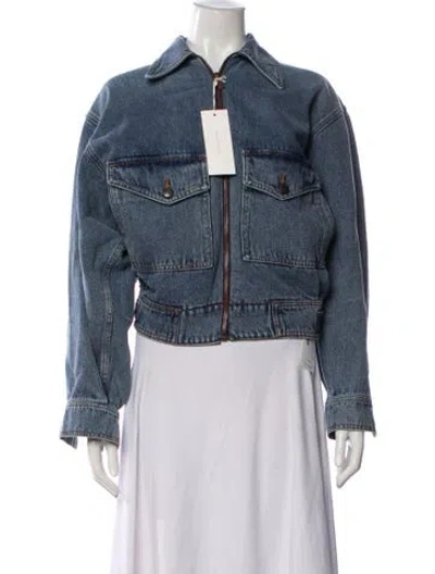 Pre-owned Magda Butrym Denim Jacket W/ Tags In Blue