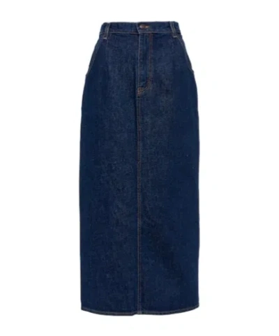 Magda Butrym Denim Midi Skirt In Blue