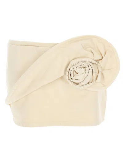 Magda Butrym Denim Miniskirt In Neutral