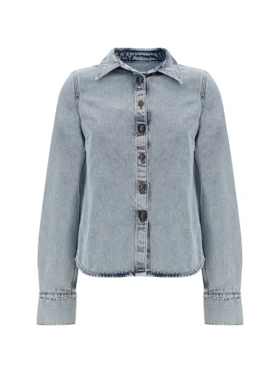 Magda Butrym Denim Oversized Shirt For Women In Blue