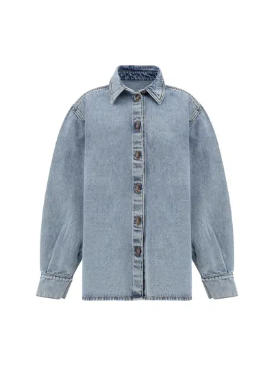 Magda Butrym Denim Oversized Shirt For Women In Blue