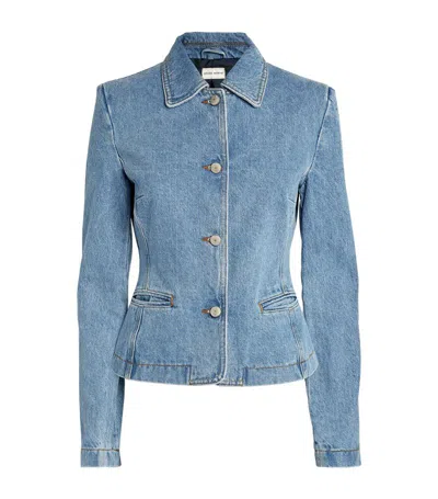 Magda Butrym Denim Shirt Jacket In Blue