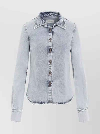 Magda Butrym Denim Oversized Shirt For Women In Blue