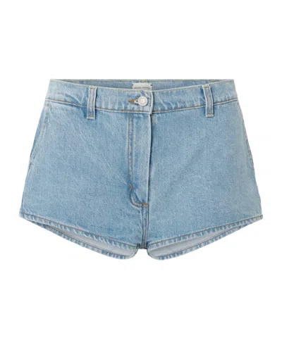 Magda Butrym Denim Shorts With Belt Loops In Blue