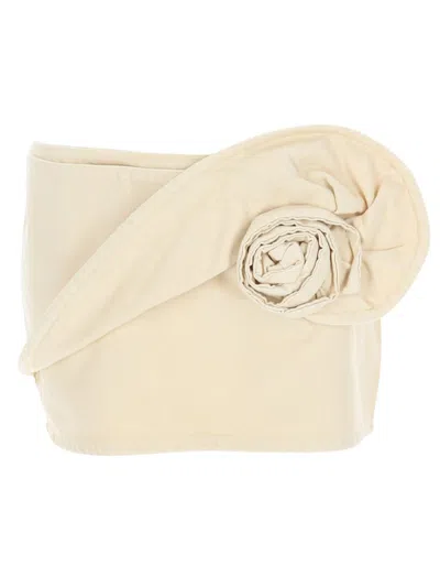 Magda Butrym Denim Skirt In Beige
