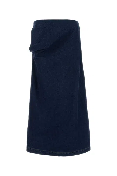 Magda Butrym Denim Skirt In Blue