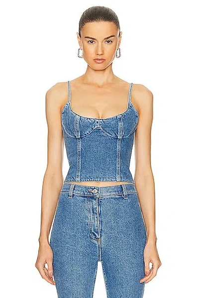 Magda Butrym Denim Tank Top In Blue