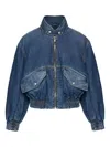 Magda Butrym Denim Zip Jacket In Blue