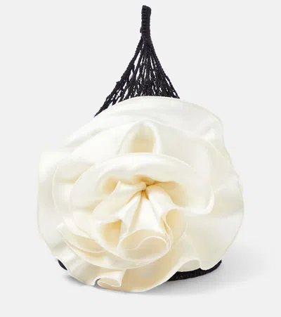 Magda Butrym Devana Small Floral-appliqué Shoulder Bag In Black
