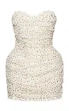 Magda Butrym Dotted Silk Mini Dress In Black,white