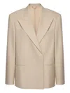 Magda Butrym Double-breasted Blazer In Neutral