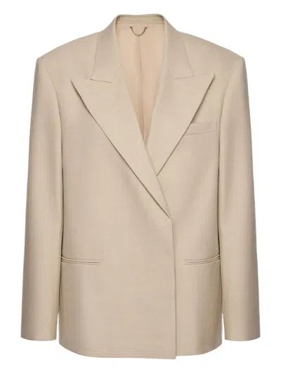 Magda Butrym Double-breasted Blazer In Neutral
