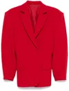 Magda Butrym Double-breasted Hourglass Blazer In Red