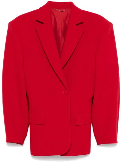 Magda Butrym Double-breasted Hourglass Blazer In Red