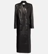 Magda Butrym Double-breasted Leather Coat In Black
